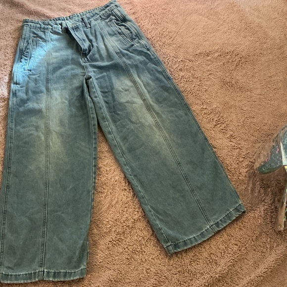 SHEIN Denim - SHEIN light blue Wide-Leg Denim Pants Sz. S